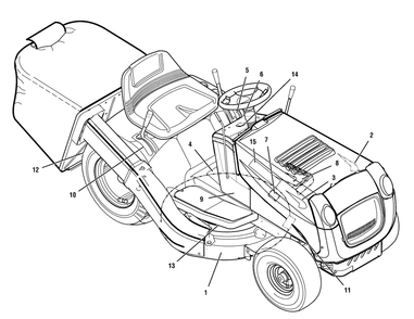 Decals Diagram and Parts List for 7800291-312006X78C 2008 Briggs and Stratton Lawn Tractor